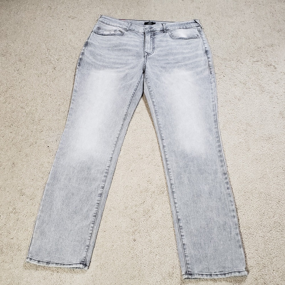 True Religion Jeans‎ Mens 36 (38x33) Gray Geno Relaxed Slim Stretch Denim Pants